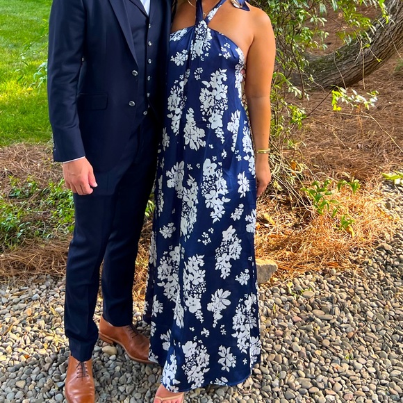 Juniper Blu Royal Blue Flower Dress - Picture 2 of 3